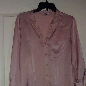 COUNTERPARTS WOMEN BLOUSE LARGE SATIN PINK